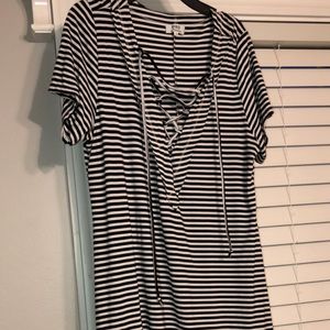 Piko striped top
